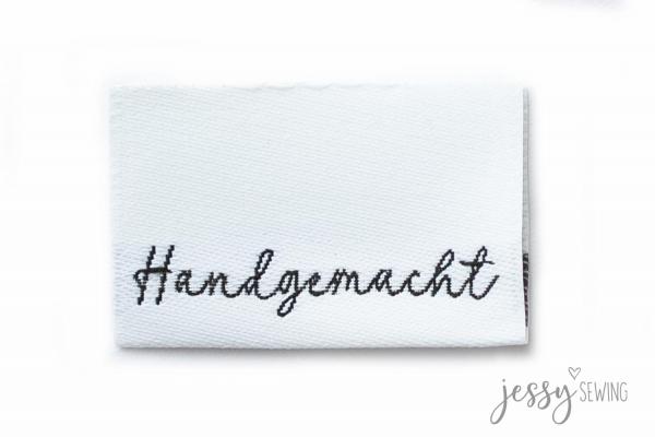 Weblabel Handgemacht weiß by Jessy Sewing